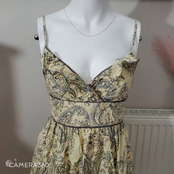 Vintage Fire Los Angeles Cotton Flutter fit and flare Dress- Size S - Picture 6 of 10